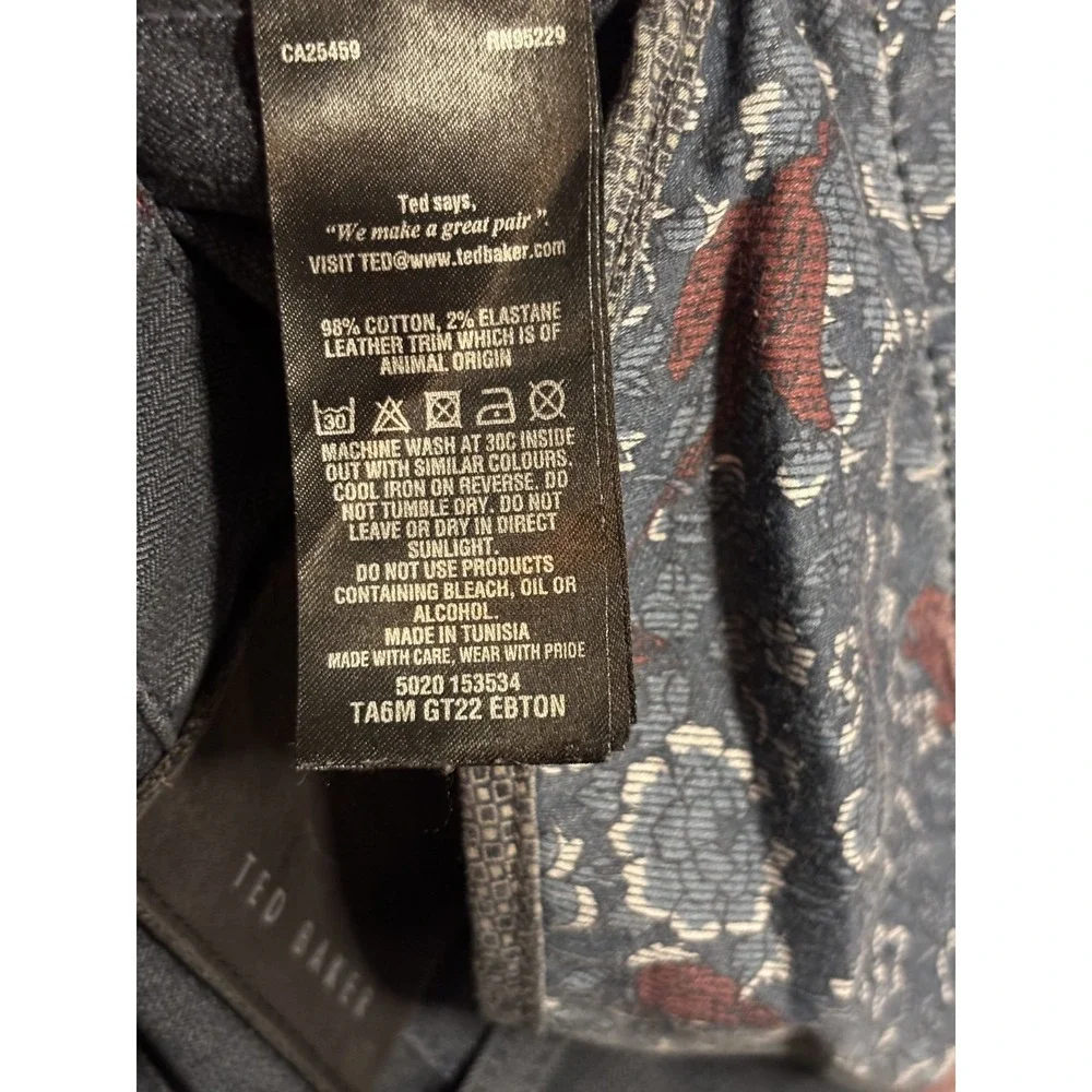 Ted Baker Straight Leg‎ Denim Jeans Men's Size 30R Black Belt Loops Flat Front